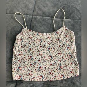 PacSun Cropped floral tank, size small
